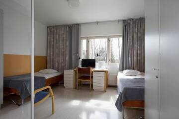 Фото номера Двухместный номер с 2 отдельными кроватями Хостелы Hostel Linnasmäki г. Турку 8